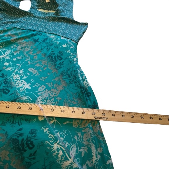 Alpine Design Teal Patterned Sleeveless Dress-Two Patterns-keyhole in back.Large - Picture 6 of 10